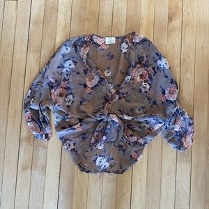 Pins + Needles Floral Blouse